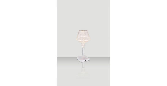 AKKU-TISCHLEUCHTE 12/26 cm - Klar, KONVENTIONELL, Kunststoff (12/26cm) - Novel
