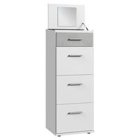 KOMMODE  in 46/121/40 cm  - Alufarben/Schwarz, KONVENTIONELL, Holzwerkstoff/Kunststoff (46/121/40cm) - Carryhome