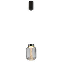 ZÁVĚSNÉ LED SVÍTIDLO, 15/150 cm  - černá/čiré, Basics, kov/plast (15/150cm) - Globo