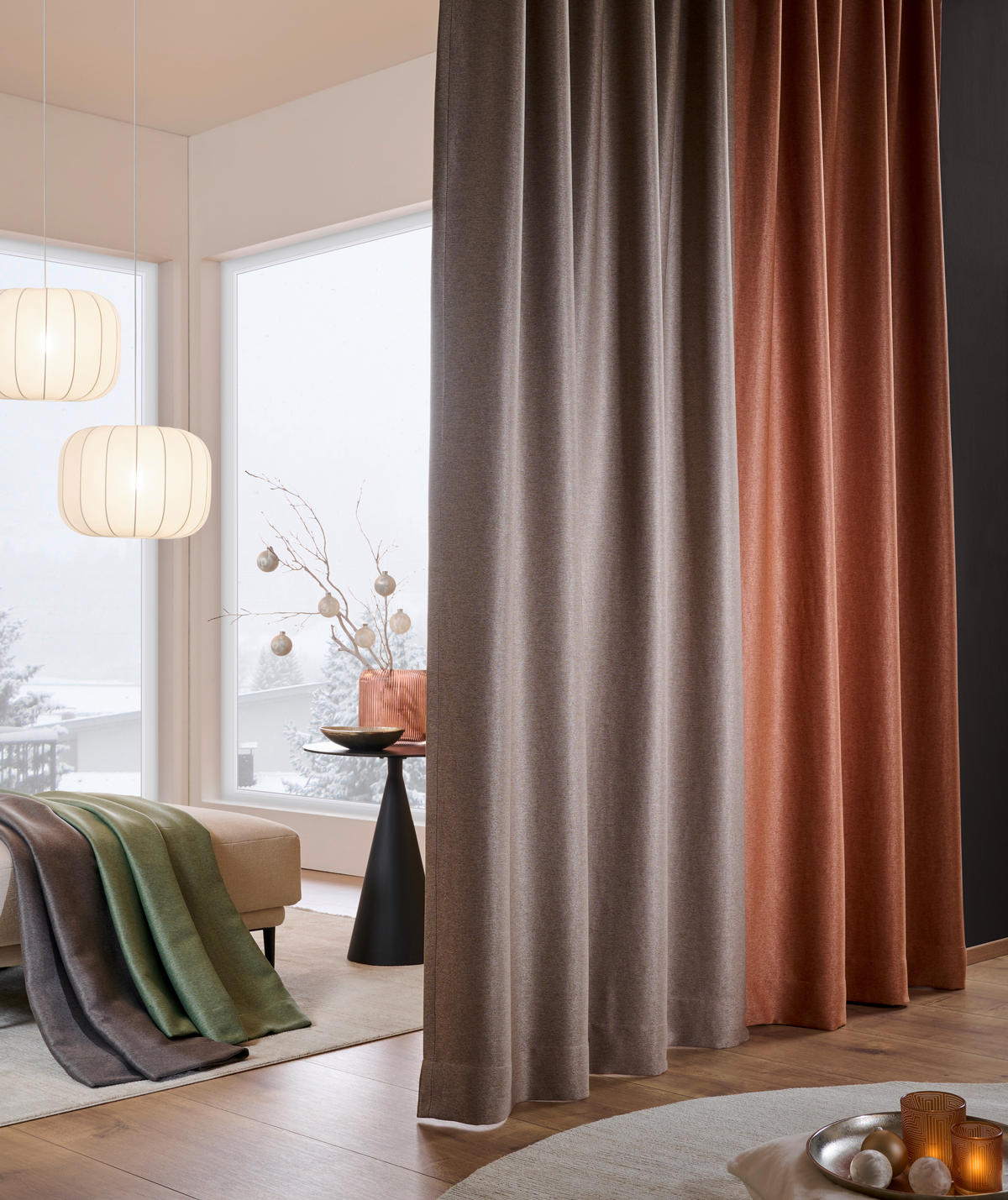 VORHANGSTOFF per lfm Verdunkelung  - Grau, Basics, Textil (148 cmcm) - Esposa