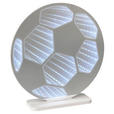 LED-DEKOLEUCHTE Football 23/24 cm  - Weiß, LIFESTYLE, Kunststoff/Metall (23/24cm) - Novel