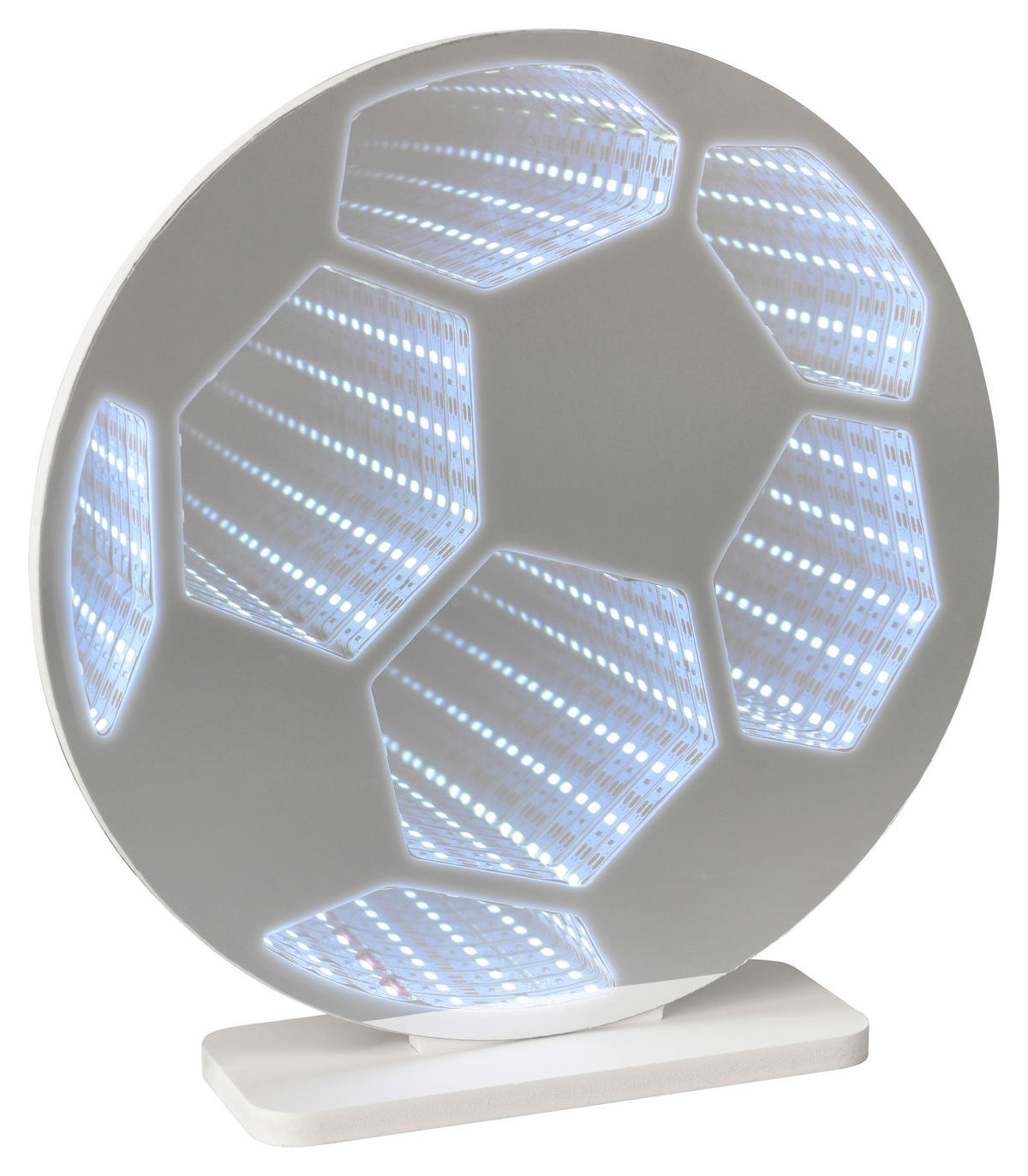 LED-DEKOLEUCHTE Football 23/24 cm  - Weiß, LIFESTYLE, Kunststoff/Metall (23/24cm) - Novel