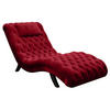 RELAXLIEGE Samt Rot  - Rot/Schwarz, Trend, Holz/Textil (73/75/163cm) - Ambia Home