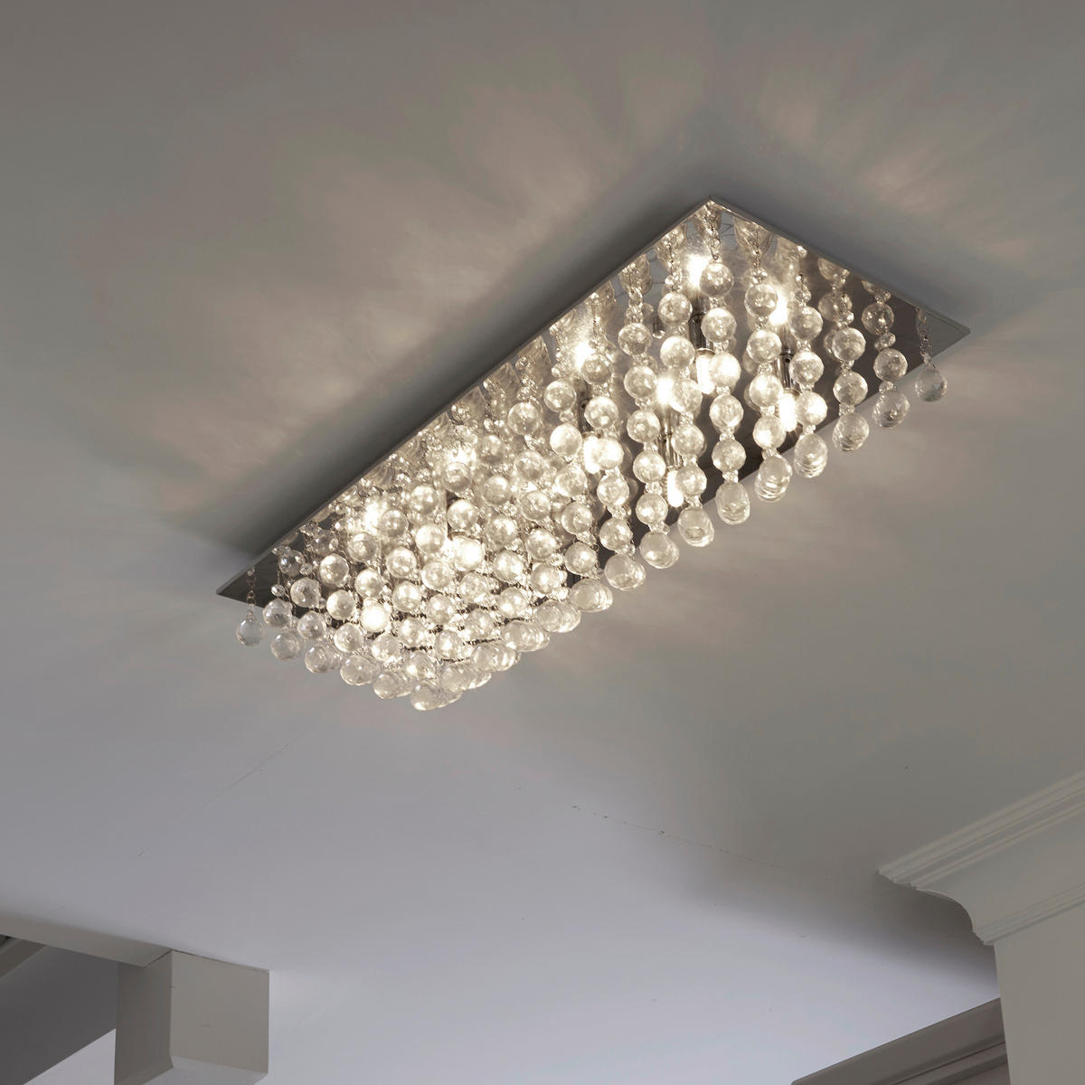 DECKENLEUCHTE    83/34/20 cm  - Chromfarben, Design, Glas/Metall (83/34/20cm)