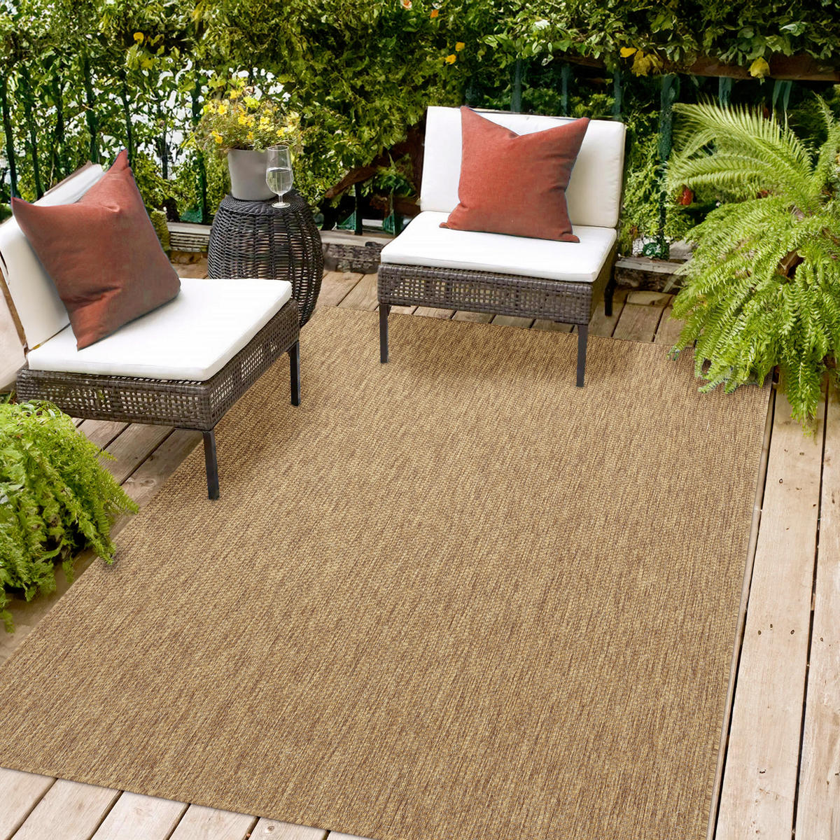 OUTDOORTEPPICH 240/340 cm Columbia Meliert Currygelb  - Currygelb, Design, Textil (240/340cm) - Novel