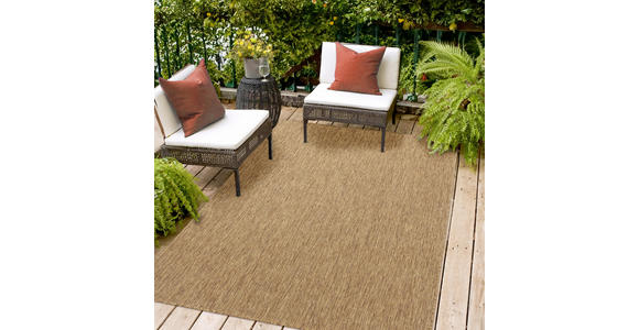 OUTDOORTEPPICH 160/220 cm Columbia Meliert Currygelb  - Currygelb, Design, Textil (160/220cm) - Novel