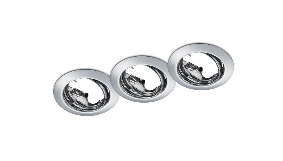 EINBAUSPOT JURA 8,3/7,0 cm   - Chromfarben, KONVENTIONELL, Metall (8,3/7,0cm) - Trio Leuchten