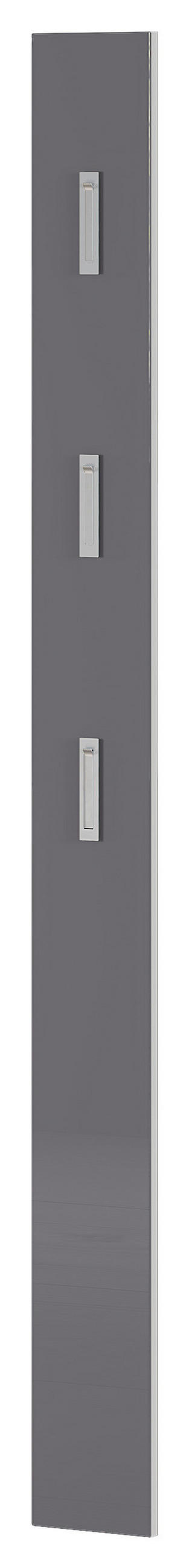 GARDEROBENPANEEL  in 15/170/3 cm  - Graphitfarben/Alufarben, KONVENTIONELL, Glas/Holzwerkstoff (15/170/3cm) - Boxxx