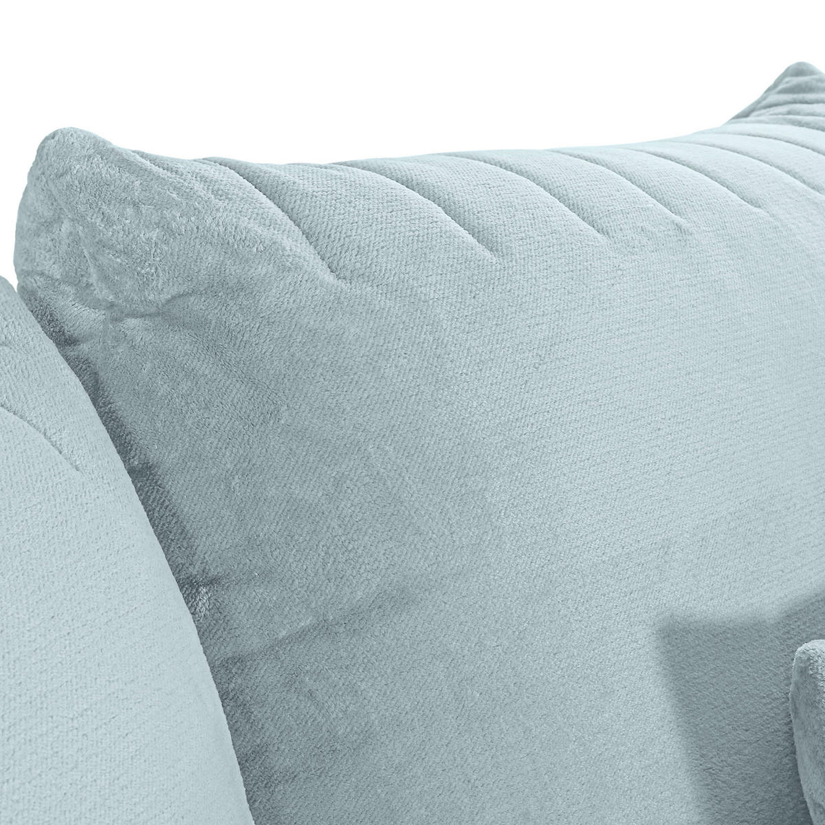 HÖRNSOFFA i plysch mintgrön  - mintgrön/svart, Klassisk, textil/plast (270/170cm) - MID.YOU