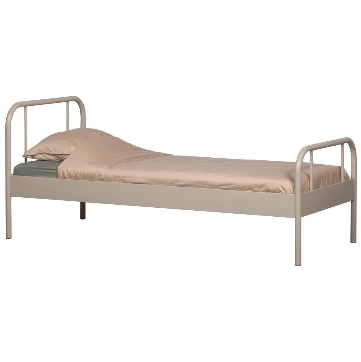 METALLBETT 90/200 cm  in Sandfarben  - Sandfarben, Basics, Metall (90/200cm) - MID.YOU