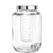 GETRÄNKESPENDER 7 L - Edelstahlfarben/Transparent, Basics, Glas/Kunststoff (20,70/31,00cm) - Leonardo