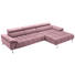 WOHNLANDSCHAFT in Textil Rosa - Chromfarben/Rosa, Design, Textil/Metall (329/190cm) - Beldomo Style WOHNLANDSCHAFT in Textil Rosa - Chromfarben/Rosa, Design, Textil/Metall (329/190cm) - Beldomo Style