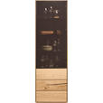 VITRINE  in furniert Wildeiche Schwarz, Eichefarben - Eichefarben/Schwarz, Natur, Glas/Holz (60/192/40cm) - Waldwelt