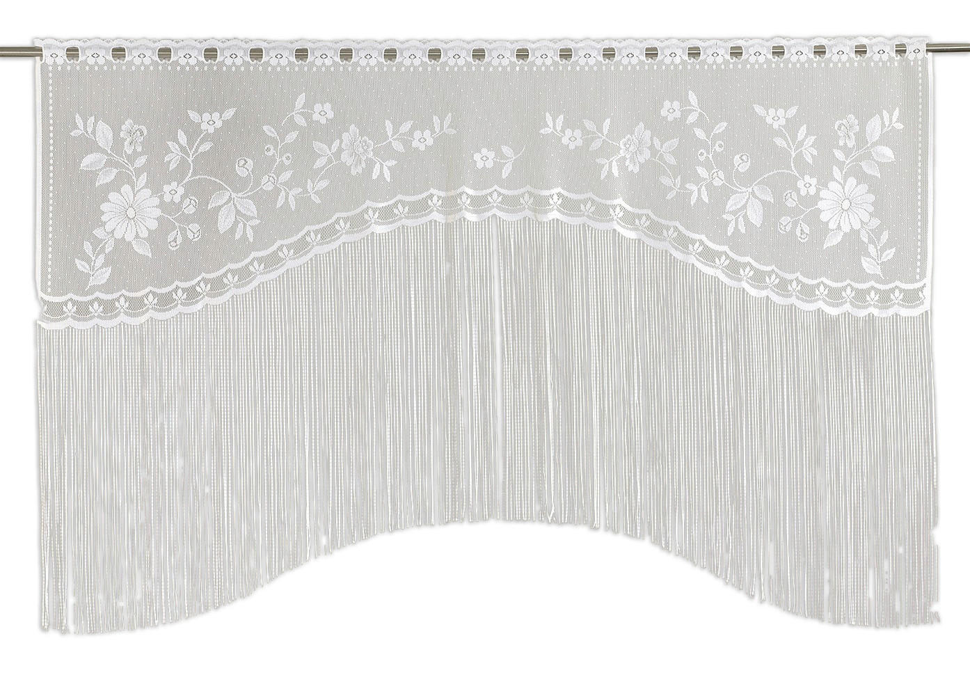 KURZGARDINE   150/100 cm   - Weiß, KONVENTIONELL, Textil (150/100cm)