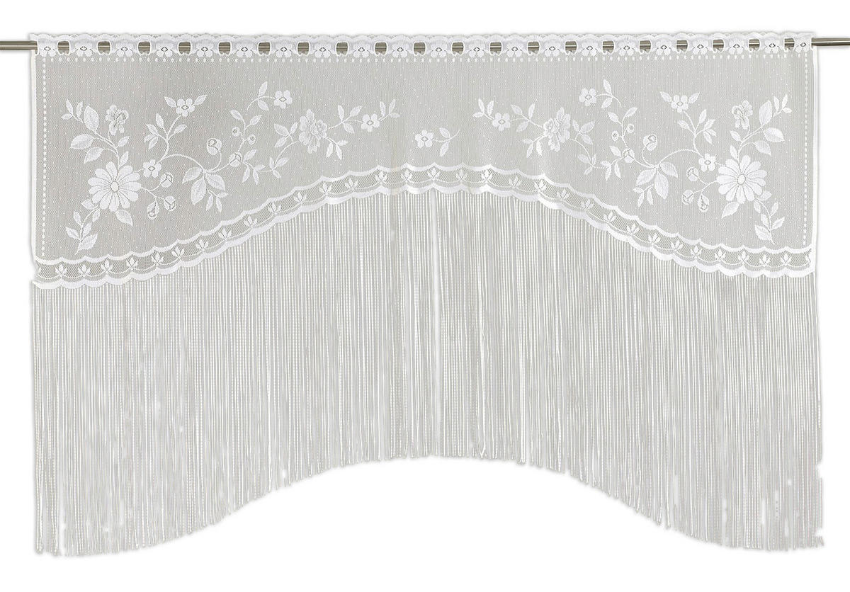 KURZGARDINE   150/100 cm   - Weiß, KONVENTIONELL, Textil (150/100cm)