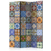 SKÄRMVÄGG  i trä, textil  grön  - grön, Basics, trä/textil (135/172/3cm) - artgeist