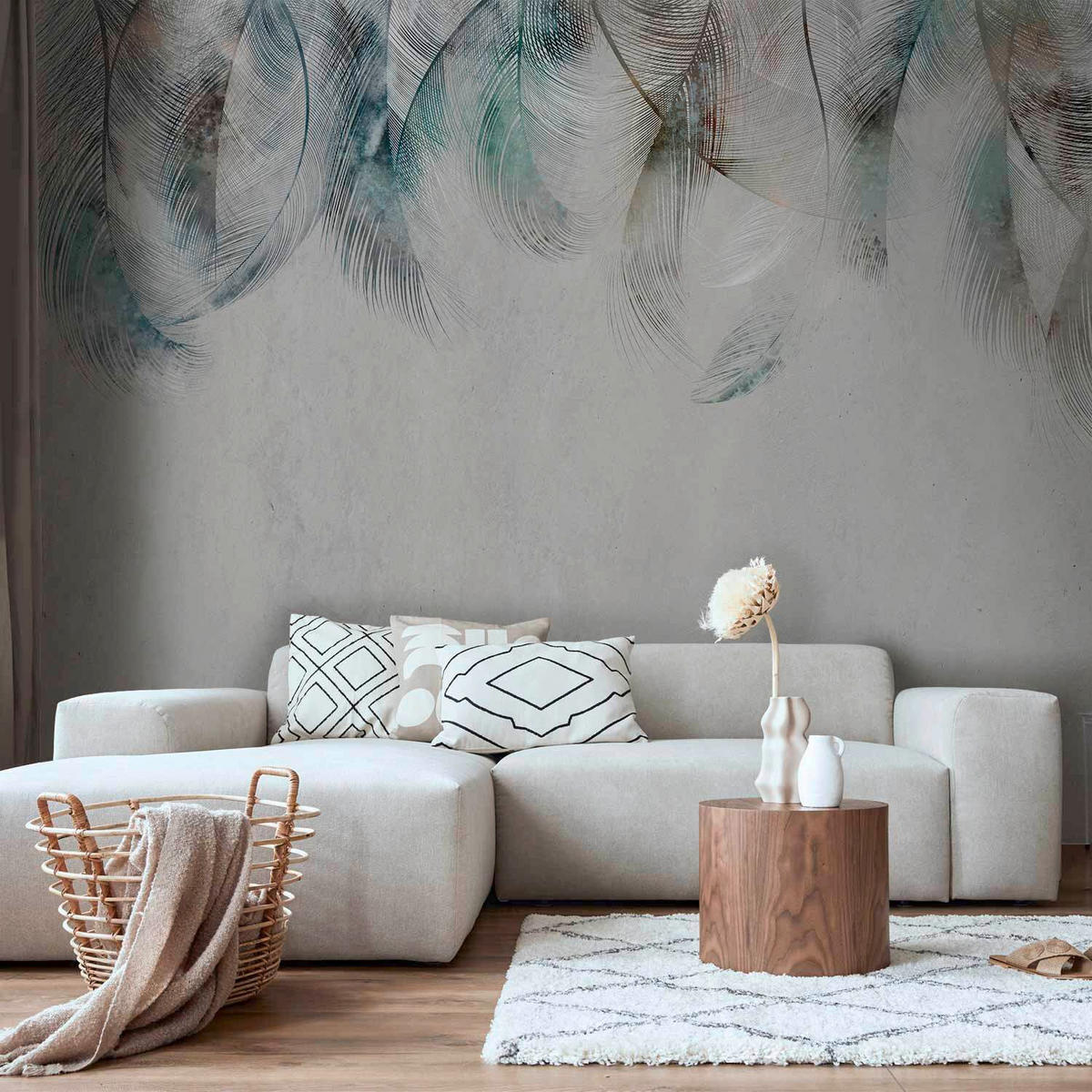 FOTOTAPETE  - Türkis/Grau, LIFESTYLE, Textil (300/210cm) - artgeist