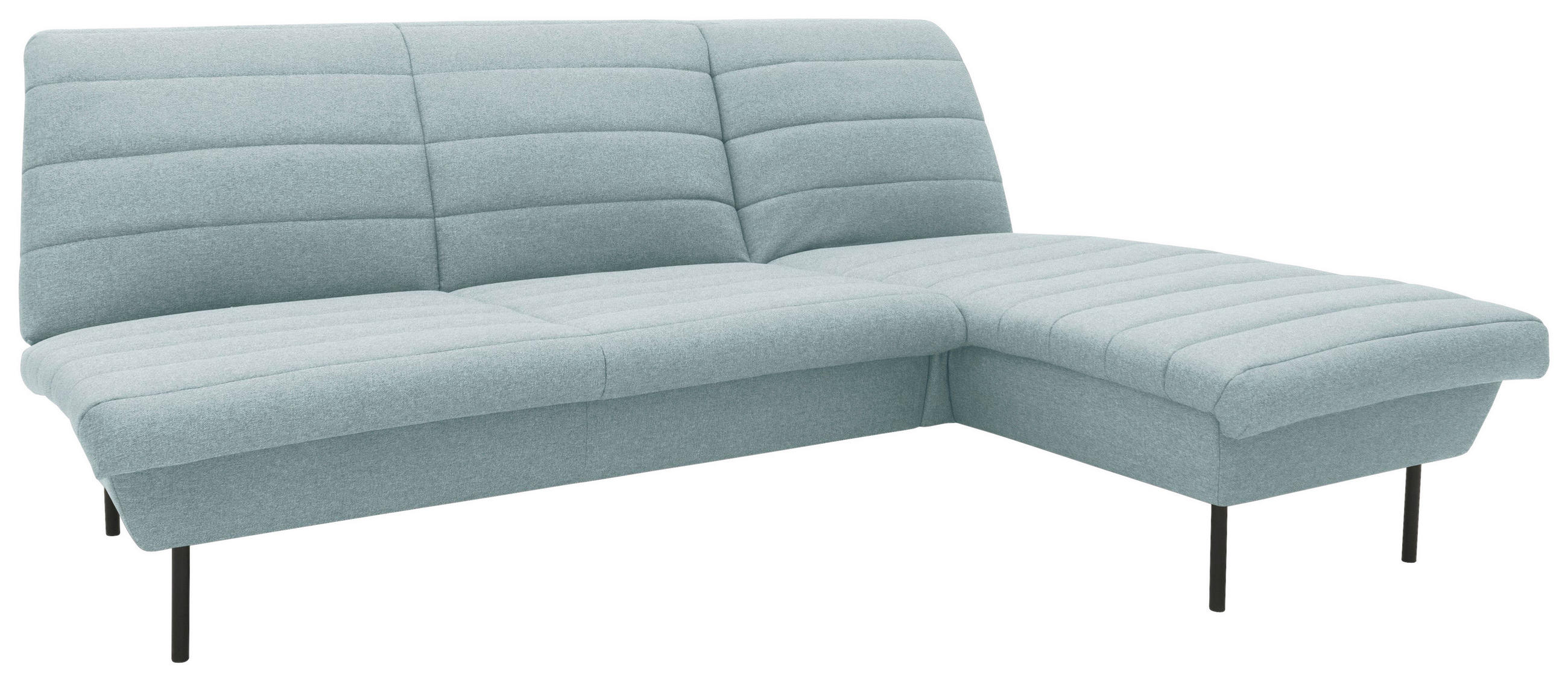 ECKSOFA Looks IX Mintgrau Webstoff  - Mintgrau/Schwarz, Design, Textil/Metall (214/168cm) - LOOKS by W.Joop