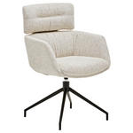 ARMLEHNSTUHL  in Eisen Webstoff  - Beige/Schwarz, Design, Textil/Metall (62/92/65cm) - Dieter Knoll