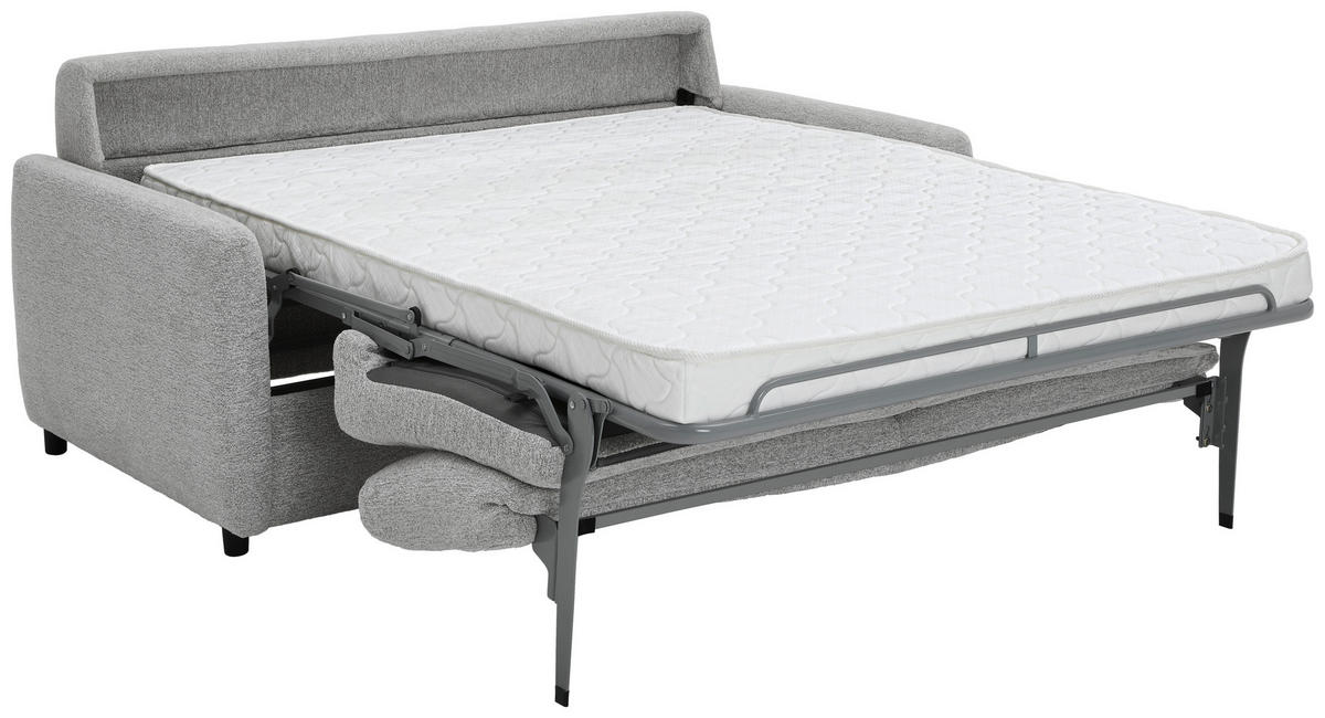 ZOFA S POSTELJNO FUNKCIJO,  siva tekstil  - črna/siva, Design, tekstil (184/91/99cm) - Xora