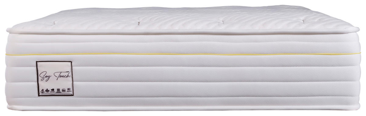 TASCHENFEDERKERNMATRATZE 200/200 cm Höhe ca. 28 cm 7 -Zonen - Weiß, Basics, Textil (200/200cm) - Livetastic