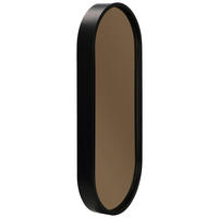 WANDSPIEGEL 70/30/6 cm    in oval  - Klar/Schwarz, Design, Glas/Holzwerkstoff (70/30/6cm) - MID.YOU