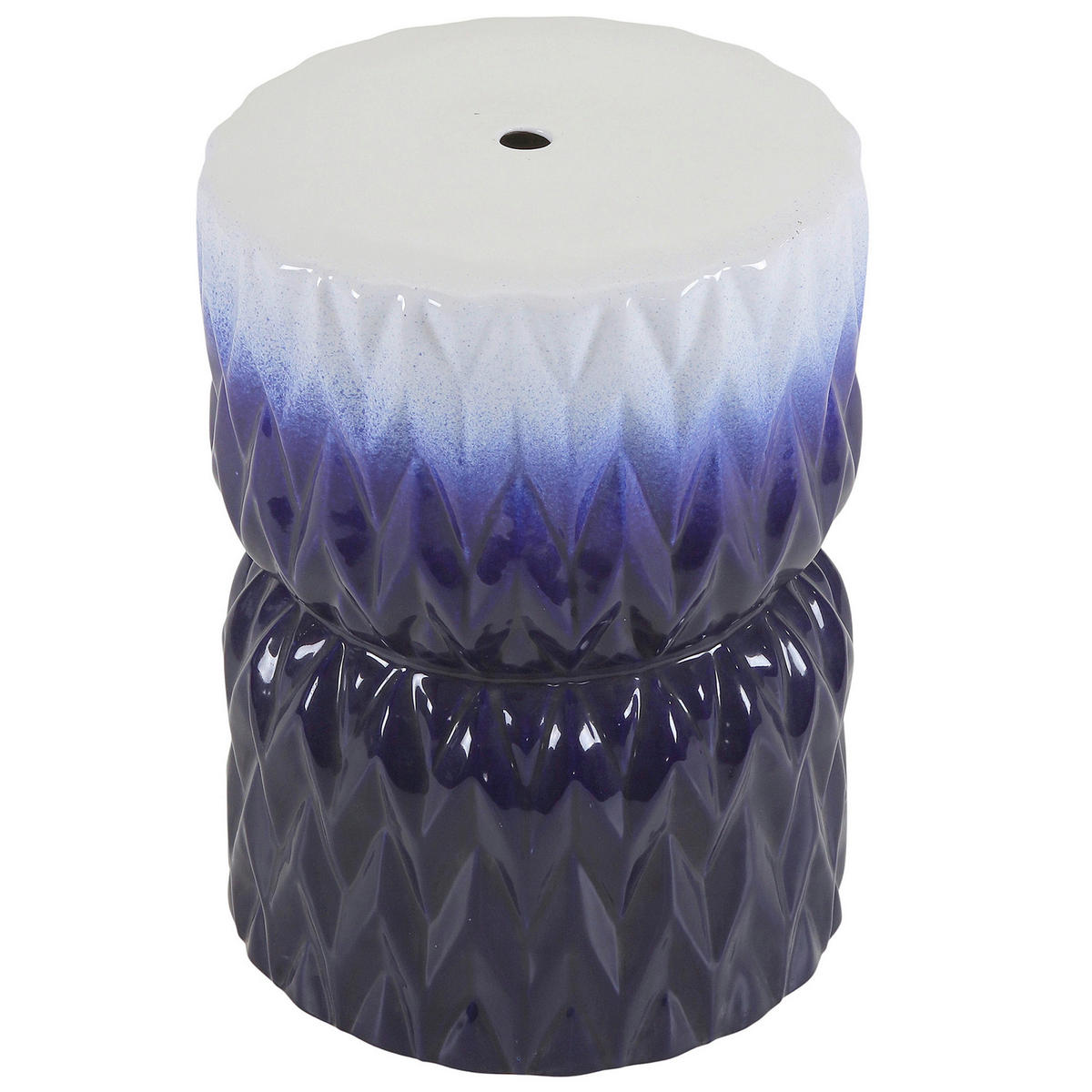 KISASZTAL kerámia   - sötétkék/fehér, Design, kerámia (34/45/34cm) - Landscape