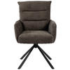 ARMLEHNSTUHL  in Eisen Webstoff  - Schwarz/Grau, MODERN, Textil/Metall (57/95/65cm) - MID.YOU