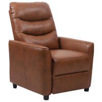 FERNSEHSESSEL  mit Lederlook Braun  - Schwarz/Braun, KONVENTIONELL, Textil/Metall (76/105/88cm) - MID.YOU