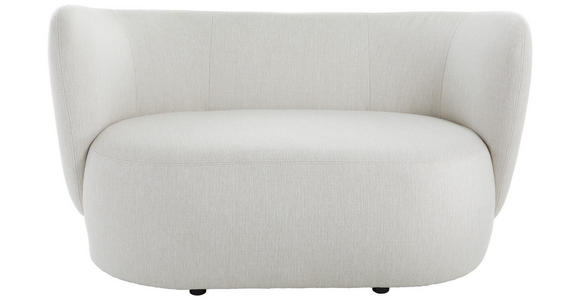 2-SITZER-SOFA Bouclé Creme  - Creme/Schwarz, KONVENTIONELL, Kunststoff/Textil (154/80/84cm) - Carryhome