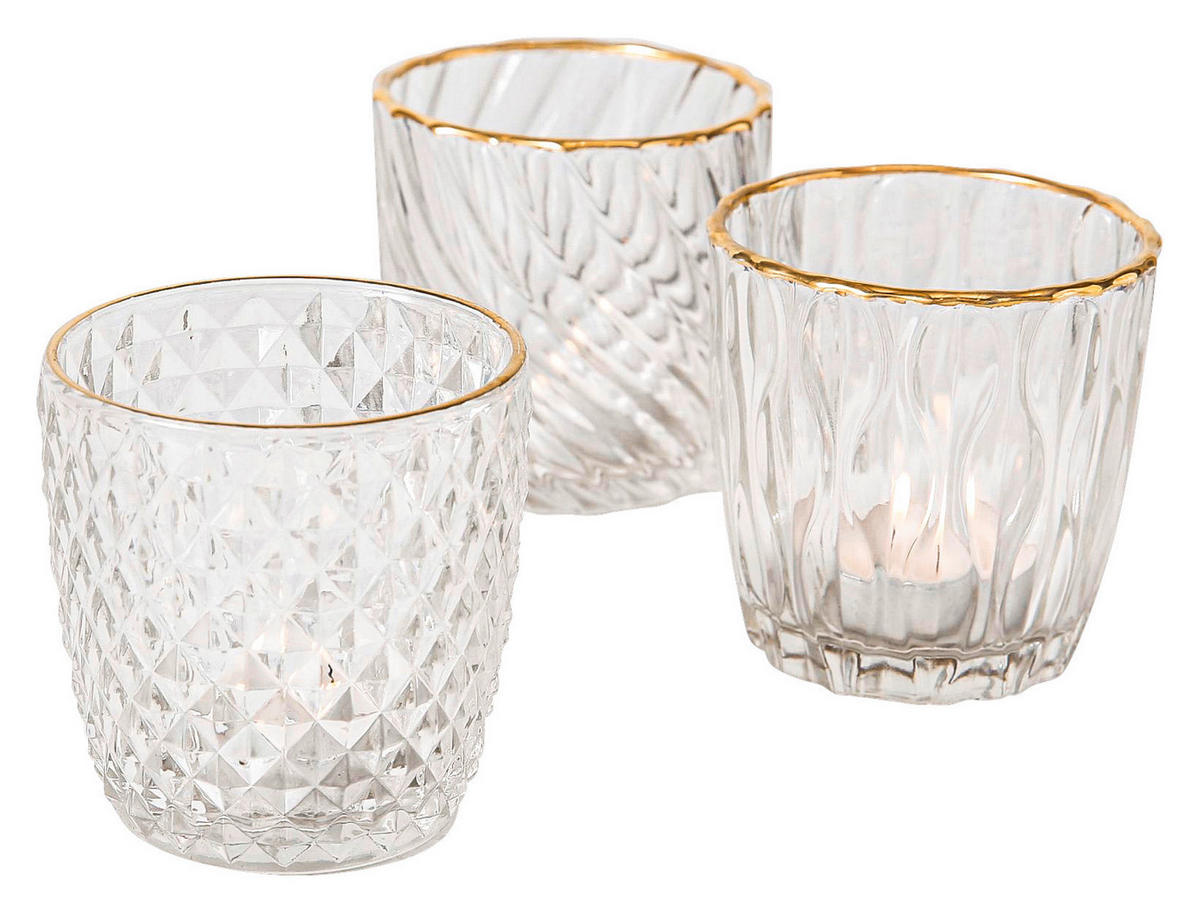 VÄRMELJUSGLAS  - guldfärgad, Lifestyle, glas (9/9cm)