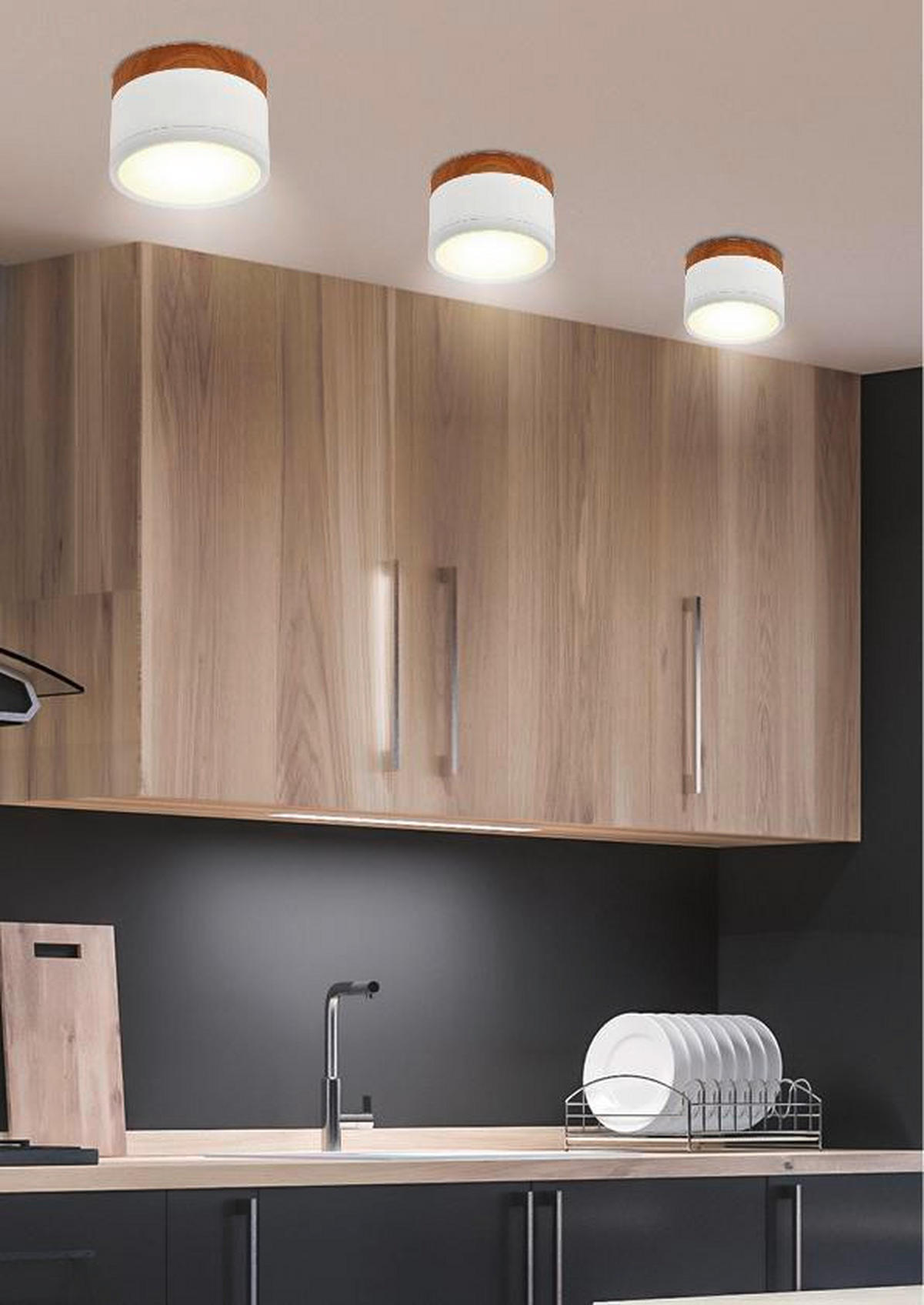 LED-TAKLAMPA 8.8/8.8/6.4 cm  - Basics, metall (8.8/8.8/6.4cm)