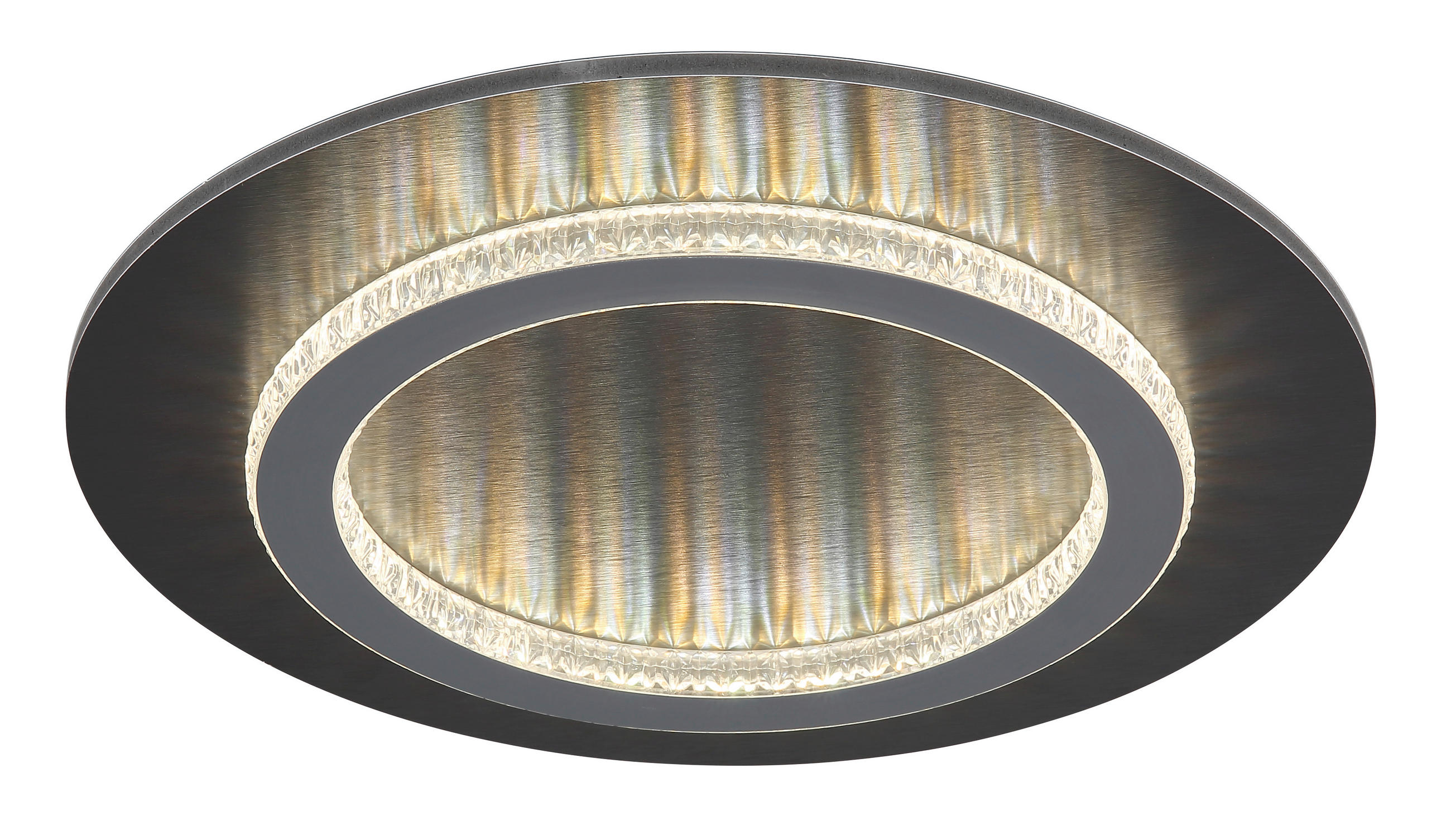 LED-DECKENLEUCHTE 35/5,5 cm   - Klar/Anthrazit, Basics, Kunststoff/Metall (35/5,5cm) - Globo