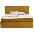 BOXSPRINGBETT 180/200 cm  in Senfgelb  - Senfgelb/Schwarz, Design, Kunststoff/Textil (180/200cm) - Xora