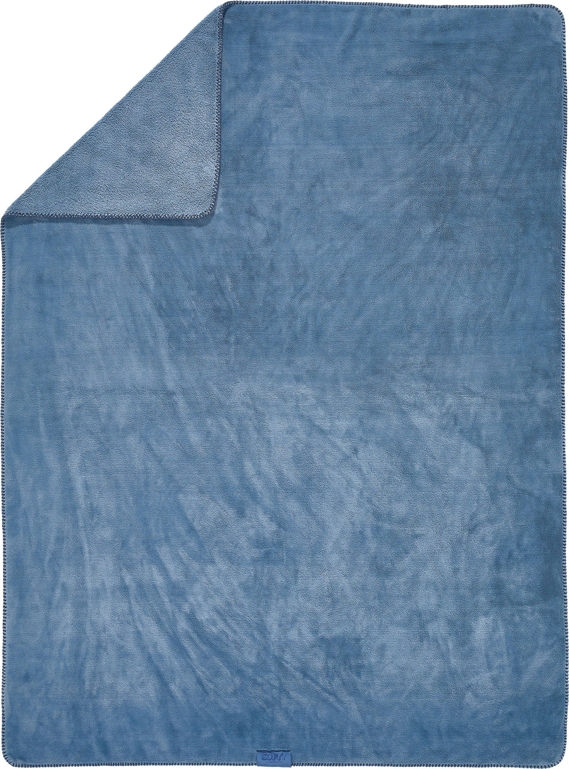DECKE 140/190 cm  - Blau, Basics, Textil (140/190cm) - Zoeppritz