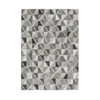 FLACHWEBETEPPICH  Wohnzimmer 160/230 cm Grau rechteckig  - Grau, Design, Leder/Textil (160/230cm) - Kayoom