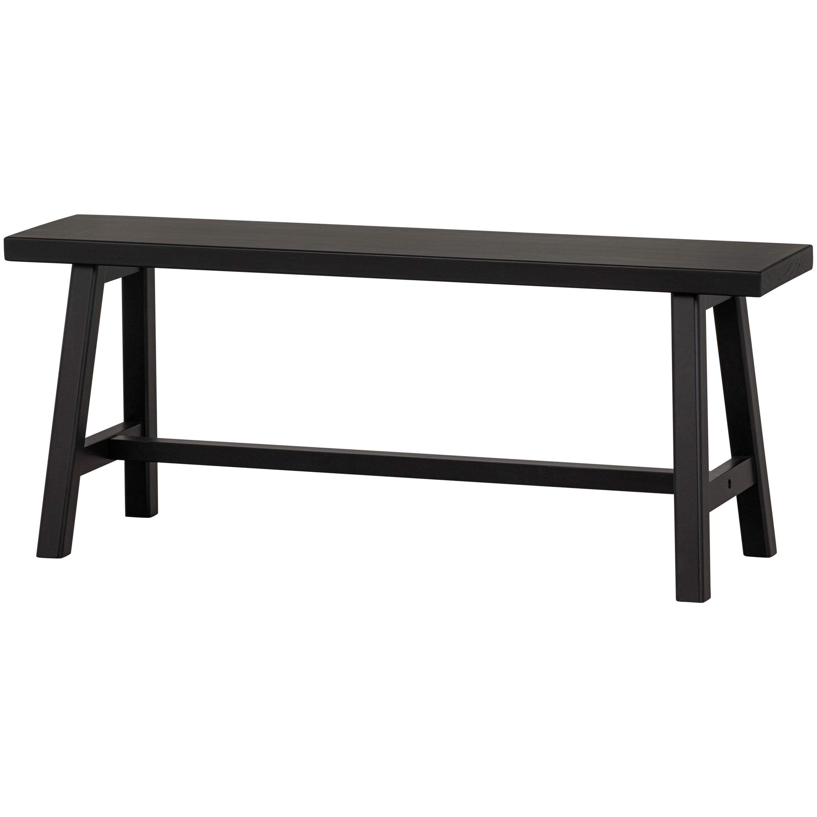 SITZBANK 110/45/35 cm Schwarz Kiefer massiv  - Schwarz, Design, Holz (110/45/35cm) - Livetastic