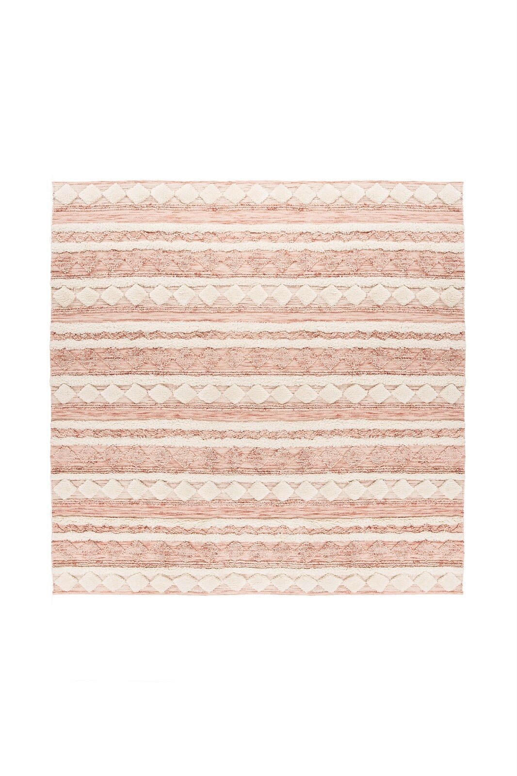 TEPPICH 200/200 cm Bohist 225 Rosa / Creme Rosa  - Rosa, KONVENTIONELL, Textil (200/200cm)