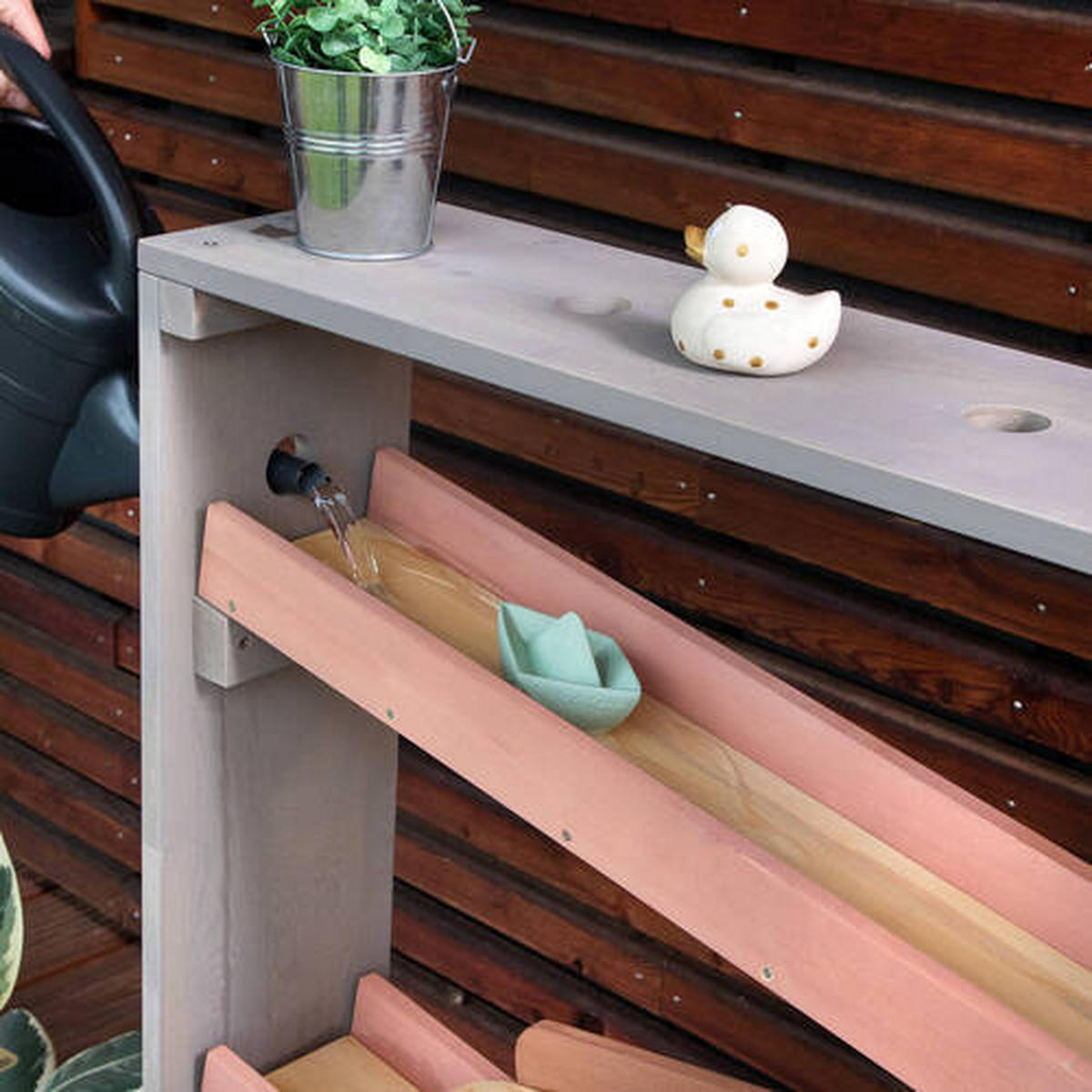 WASSERBAHN Altrosa, Grau  - Altrosa/Grau, Basics, Holz (100/44/105cm) - MUDDY BUDDY