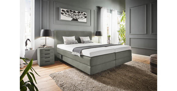 BOXSPRINGBETT 180/200 cm  in Grau  - Grau, KONVENTIONELL, Holz/Textil (180/200cm) - Dieter Knoll