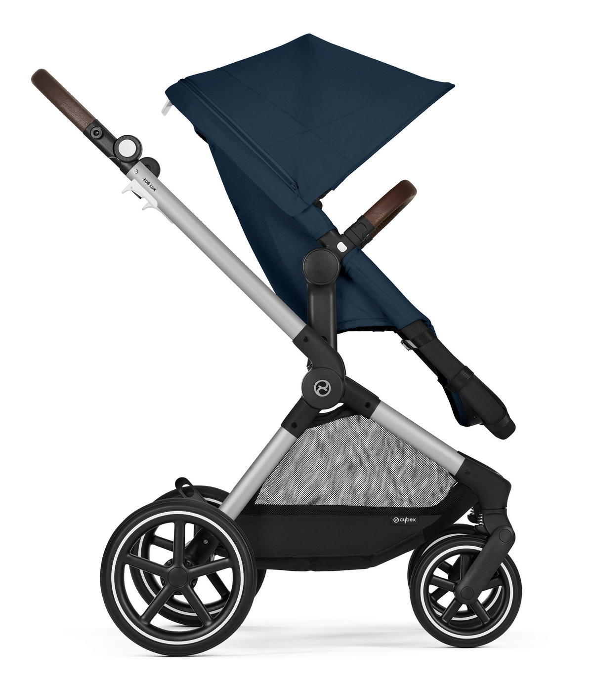 KINDERWAGENSET Eos Lux  - Silberfarben/Dunkelblau, Basics, Textil/Metall (85/61/116cm) - Cybex