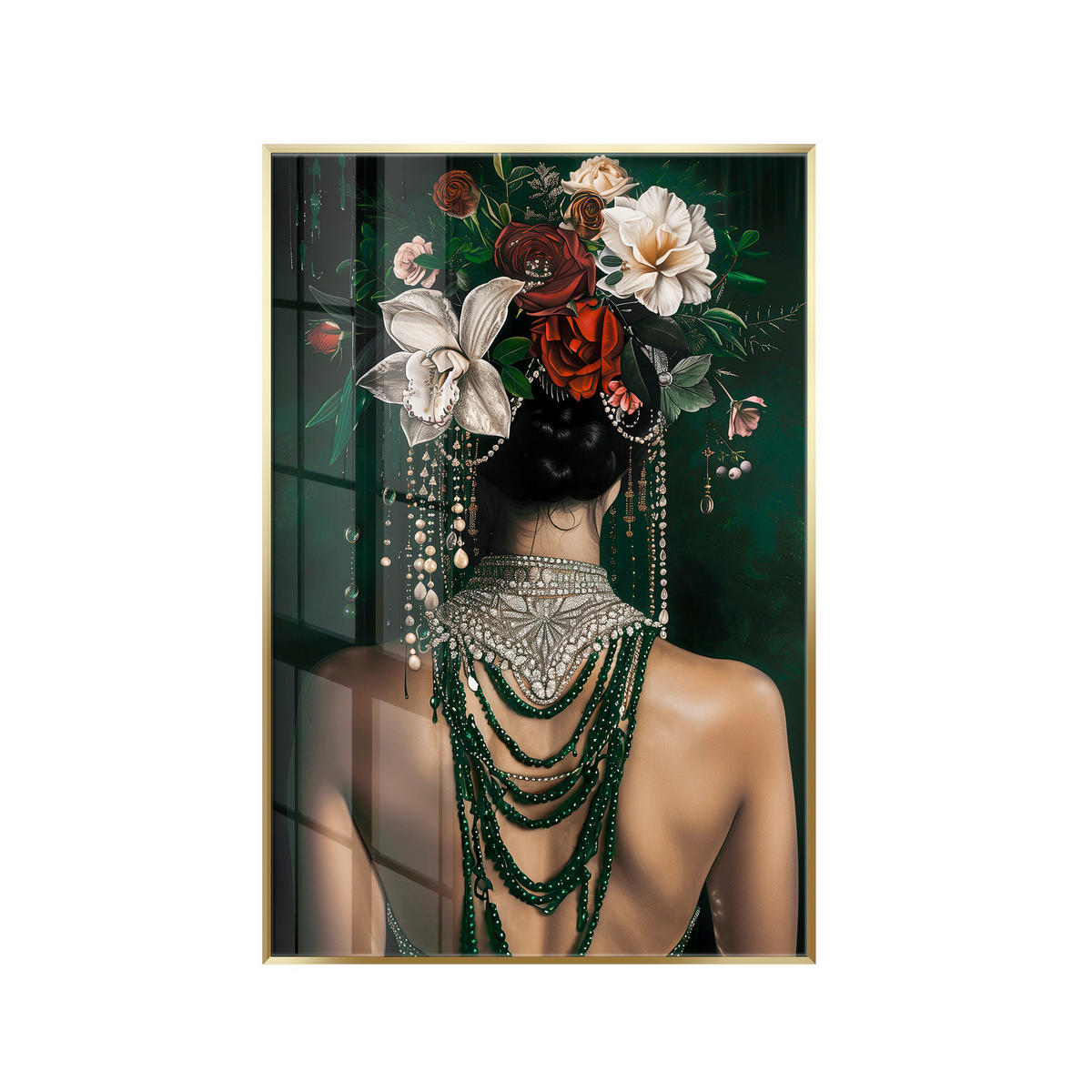 GLASBILD 80/120 cm  - Multicolor, Basics, Glas/Holz (80/120cm)