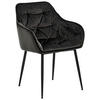 STOL MED ARMSTÖD stål velour  - brun/grå, Trend, metall/textil (58/83/55cm)