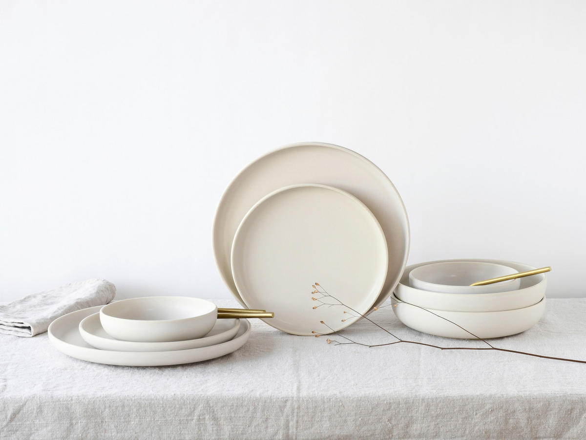 SERVIS Uno offwhite 8 delar  - cremefärgad, Basics, keramik - Creatable