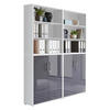 AKTENSCHRANK 168,8/227,2/33 cm  - Anthrazit Hochglanz/Weiß, MODERN, Holzwerkstoff (168,8/227,2/33cm) - MID.YOU