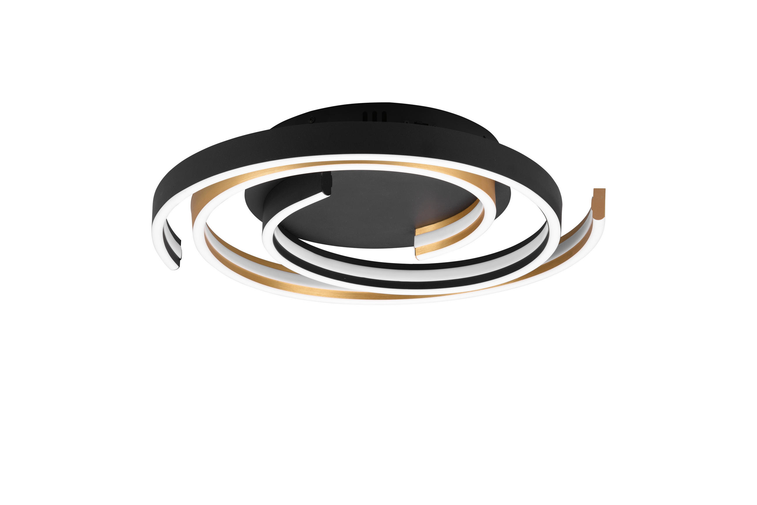 LED-DECKENLEUCHTE  50/9 cm    - Messingfarben/Schwarz, Trend, Metall (50/9cm)