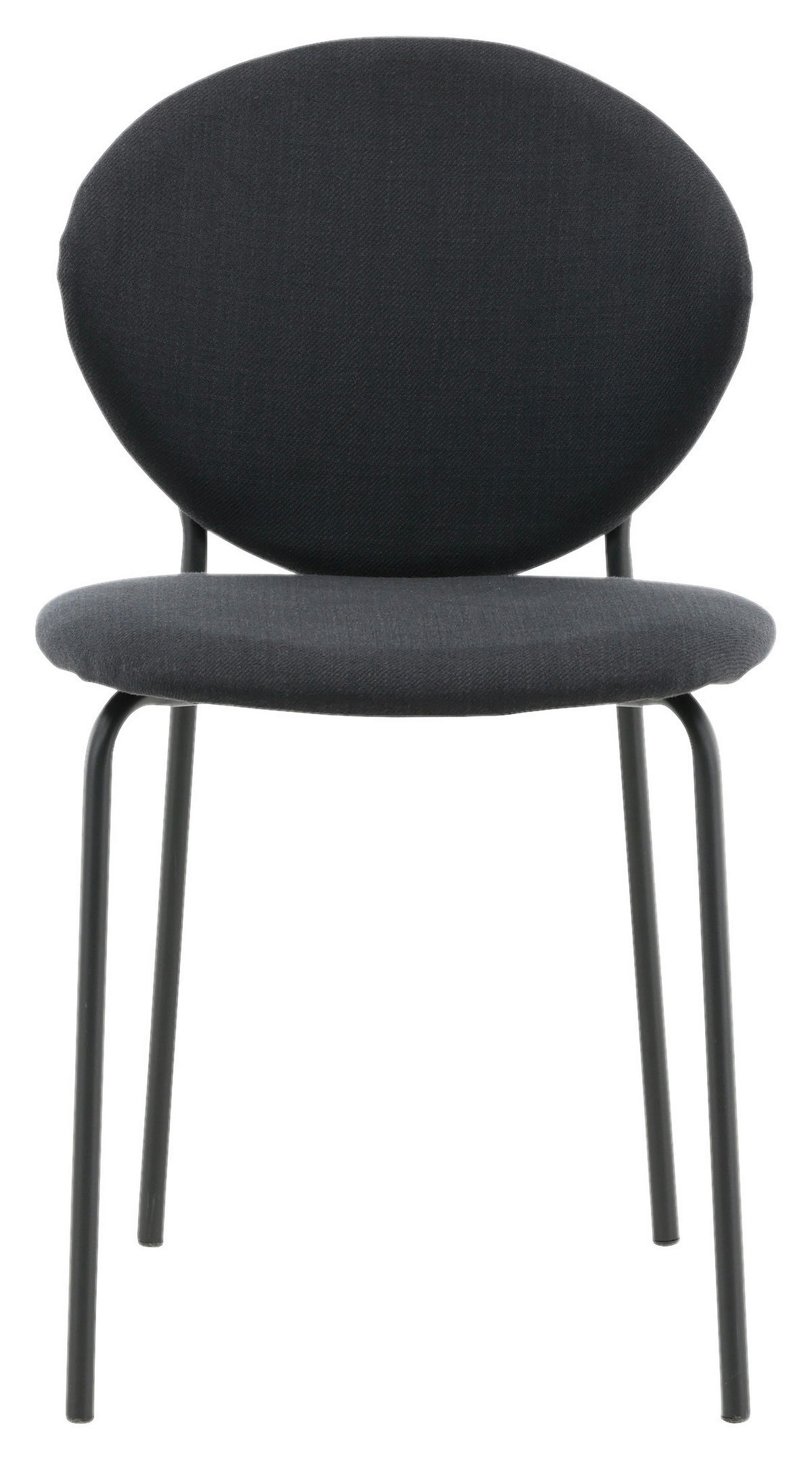 STOLSET 2 styck stål  - svart, Design, metall/textil (46/80/62cm) - Livetastic