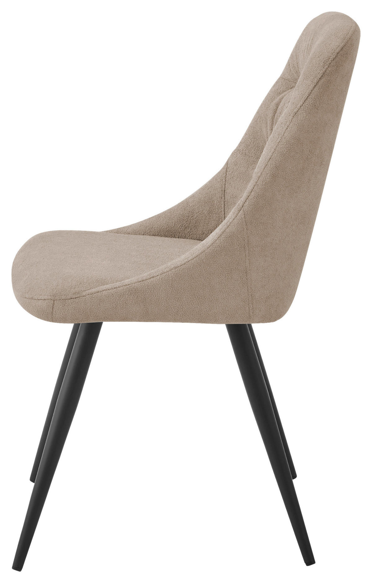 STOL, kovina, tekstil rjavosiva  - rjavosiva/črna, Design, kovina/tekstil (48/85/56cm) - Carryhome