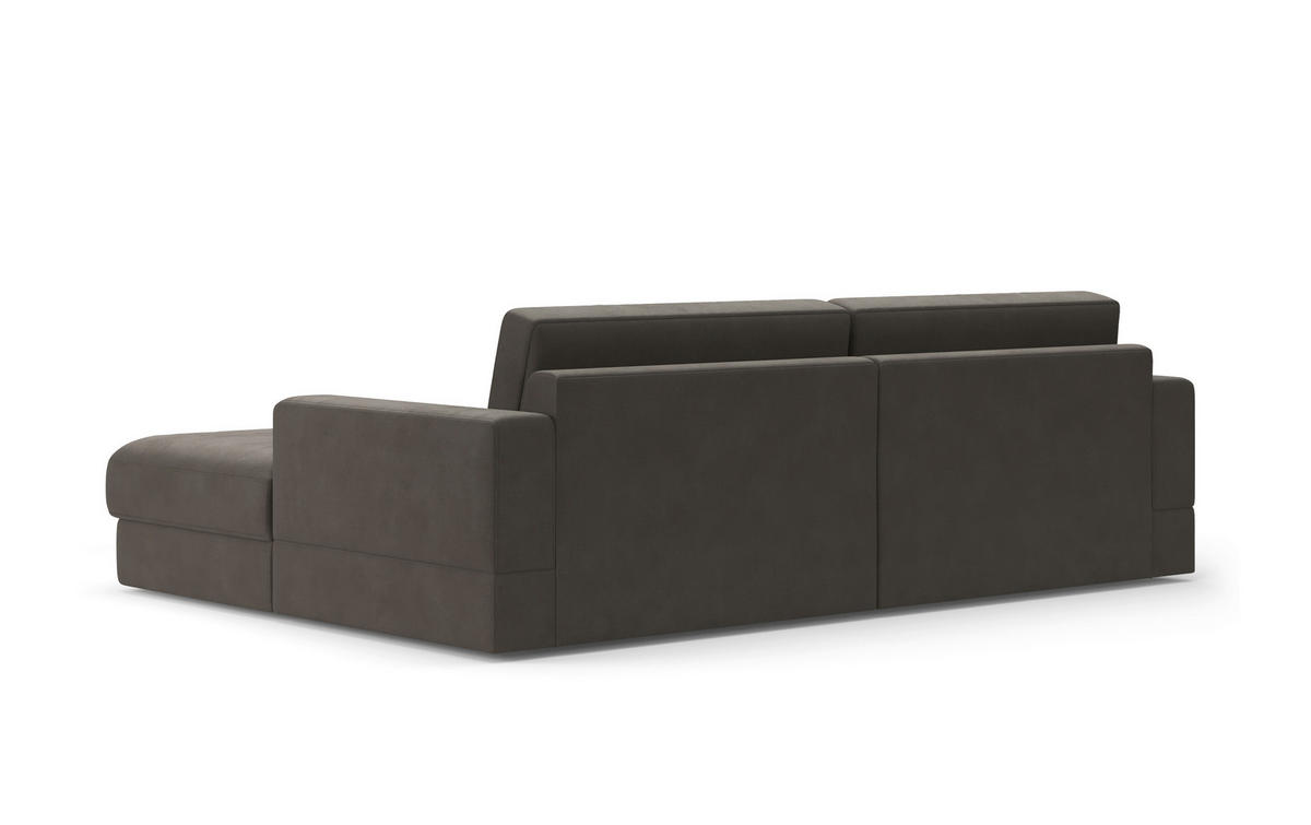 ECKSOFA Flachgewebe Graphitfarben  - Schwarz/Graphitfarben, Modern, Kunststoff/Textil (264/196cm) - Sit & More