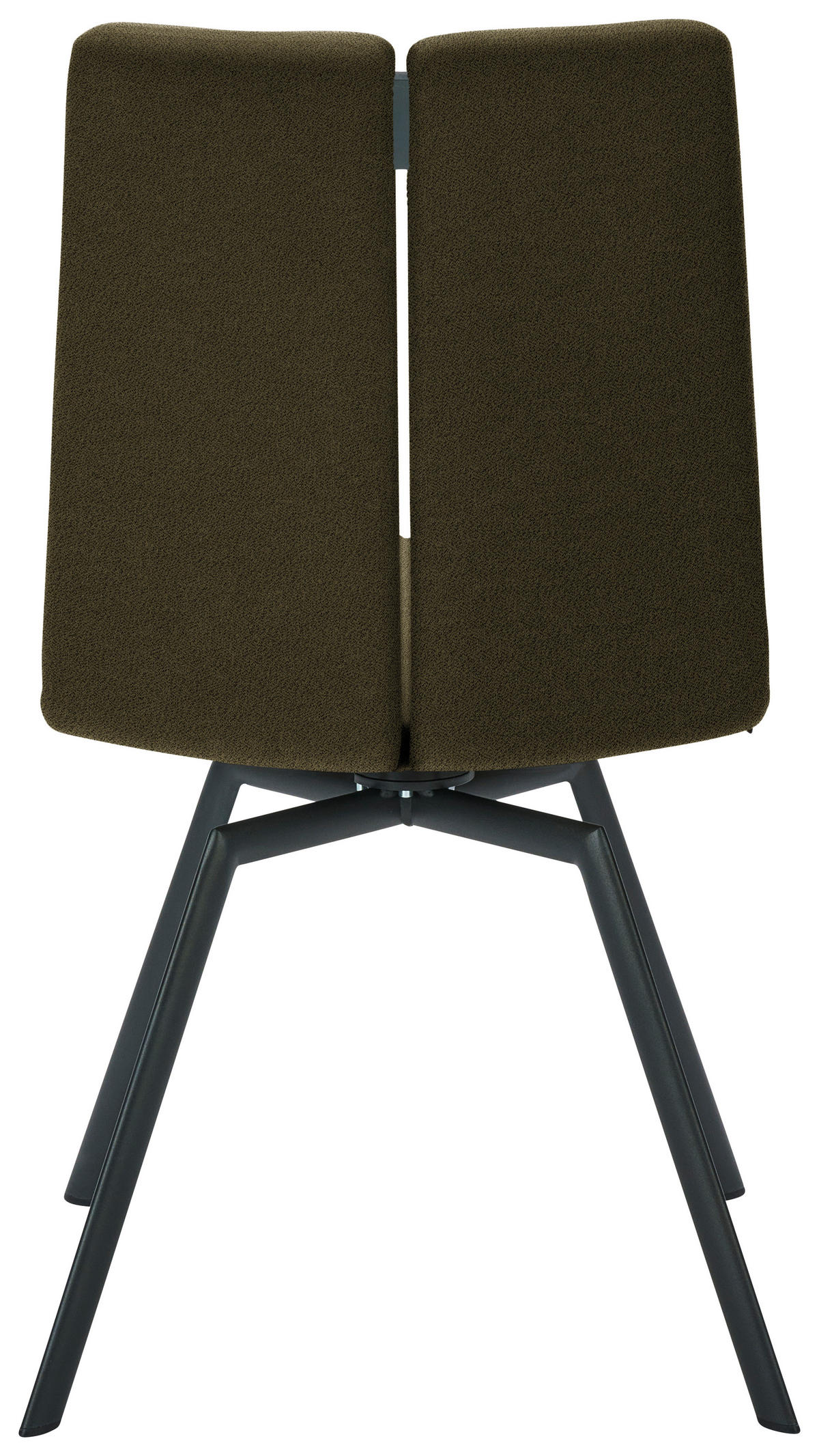 STUHL  Lederauswahl, Stoffauswahl, Typenauswahl Struktur  - Anthrazit/Olivgrün, Design, Textil/Metall (50/92/64cm) - Venjakob